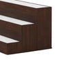 Rahy Bartop Display Shelf with LED & Music | 3 Tiers | 37" Walnut Brown