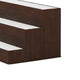 Rahy Bartop Display Shelf with LED & Music | 3 Tiers | 37" Walnut Brown