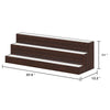 Rahy Bartop Display Shelf with LED & Music | 3 Tiers | 37" Walnut Brown