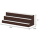 Rahy Bartop Display Shelf with LED & Music | 3 Tiers | 37" Walnut Brown