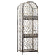 Wine Rack with Cage & Lock | 45 Bottle Holder | Antique Bronze Iron 52"