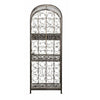 Wine Rack with Cage & Lock | 45 Bottle Holder | Antique Bronze Iron 52"