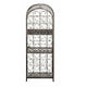Wine Rack with Cage & Lock | 45 Bottle Holder | Antique Bronze Iron 52"