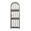 Wine Rack with Cage & Lock | 45 Bottle Holder | Antique Bronze Iron 52"