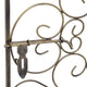 Wine Rack with Cage & Lock | 45 Bottle Holder | Antique Bronze Iron 52"