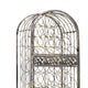 Wine Rack with Cage & Lock | 45 Bottle Holder | Antique Bronze Iron 52"