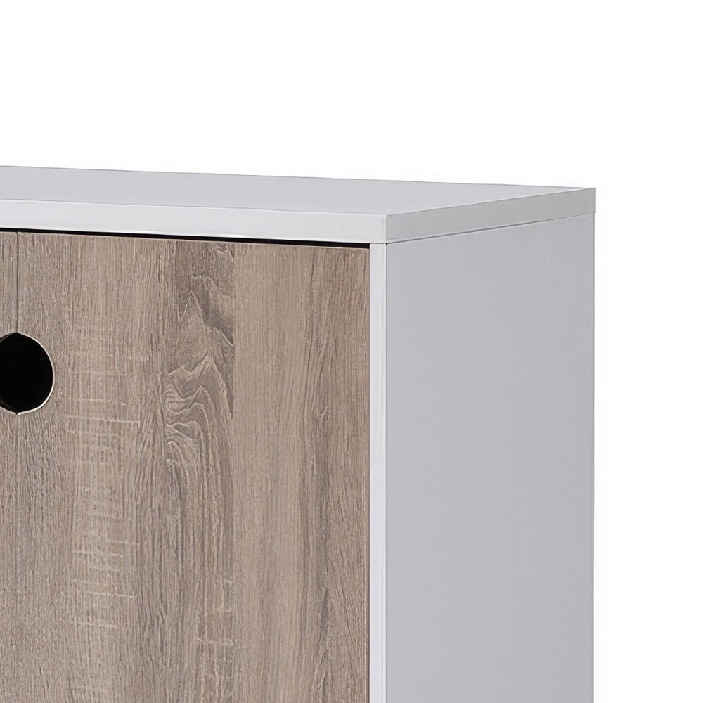 Wine Rack with Cabinet & 2 Drawers | Glass Holder | White Gray 47"