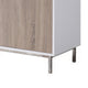 Wine Rack with Cabinet & 2 Drawers | Glass Holder | White Gray 47"