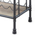 Coleen 3 Tier Wine Rack | Oak Brown Wood Shelves | Industrial Metal 45"