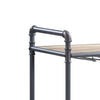 Coleen 3 Tier Wine Rack | Wood Shelves | Gray Industrial Metal Pipes 46"