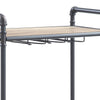 Coleen 3 Tier Wine Rack | Wood Shelves | Gray Industrial Metal Pipes 46"