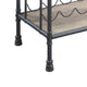 Coleen 3 Tier Wine Rack | Wood Shelves | Gray Industrial Metal Pipes 46"
