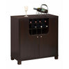 Wine Cabinet with 4 Shelves | Removable Rack | Red Cocoa Brown Wood 33"