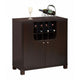 Wine Cabinet with 4 Shelves | Removable Rack | Red Cocoa Brown Wood 33"