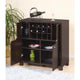 Wine Cabinet with 4 Shelves | Removable Rack | Red Cocoa Brown Wood 33"