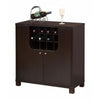 Wine Cabinet with 4 Shelves | Removable Rack | Red Cocoa Brown Wood 33"