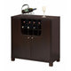 Wine Cabinet with 4 Shelves | Removable Rack | Red Cocoa Brown Wood 33"