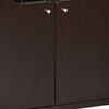 Wine Cabinet with 4 Shelves | Removable Rack | Red Cocoa Brown Wood 33"