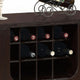 Wine Cabinet with 4 Shelves | Removable Rack | Red Cocoa Brown Wood 33"