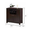 Wine Cabinet with 4 Shelves | Removable Rack | Red Cocoa Brown Wood 33"