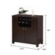 Wine Cabinet with 4 Shelves | Removable Rack | Red Cocoa Brown Wood 33"