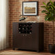 Wine Cabinet with 4 Shelves | Removable Rack | Red Cocoa Brown Wood 33"