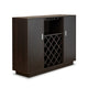 Dina Wine Cabinet Bar w 4 Shelves | Stemware Rack | Espresso Brown 47"