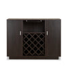 Dina Wine Cabinet Bar w 4 Shelves | Stemware Rack | Espresso Brown 47"