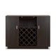 Dina Wine Cabinet Bar w 4 Shelves | Stemware Rack | Espresso Brown 47"