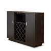 Dina Wine Cabinet Bar w 4 Shelves | Stemware Rack | Espresso Brown 47"