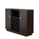 Dina Wine Cabinet Bar w 4 Shelves | Stemware Rack | Espresso Brown 47"