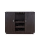 Dina Wine Cabinet Bar w 2 Doors | Stemware Rack | Espresso Brown 47"