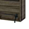 Wine Cabinet Home Bar| 5 Shelves & Stemware | Footrest | Oak Brown 51"