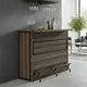 Wine Cabinet Home Bar| 5 Shelves & Stemware | Footrest | Oak Brown 51"