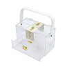 Makeup Storage Box with Handle | 9" Clear See Thru Acrylic Organizer