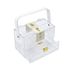 Makeup Storage Box with Handle | 9" Clear See Thru Acrylic Organizer