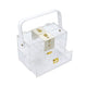 Makeup Storage Box with Handle | 9" Clear See Thru Acrylic Organizer