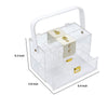 Makeup Storage Box with Handle | 9" Clear See Thru Acrylic Organizer