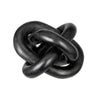 Lary Decorative Chain Knot Sculpture Statue | 6" Natural Black Marble