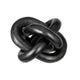 Lary Decorative Chain Knot Sculpture Statue | 6" Natural Black Marble