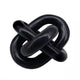 Lary Decorative Chain Knot Sculpture Statue | 6" Natural Black Marble