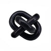 Lary Decorative Chain Knot Sculpture Statue | 6" Natural Black Marble