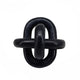 Lary Decorative Chain Knot Sculpture Statue | 6" Natural Black Marble
