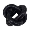 Lary Decorative Chain Knot Sculpture Statue | 6" Natural Black Marble