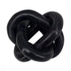 Lary Decorative Chain Knot Sculpture Statue | 6" Natural Black Marble