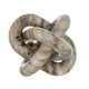 Lary Decorative Chain Knot Sculpture | 6" Natural Cream Gray Marble