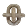 Lary Decorative Chain Knot Sculpture | 6" Natural Cream Gray Marble