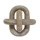 Lary Decorative Chain Knot Sculpture | 6" Natural Cream Gray Marble
