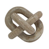 Lary Decorative Chain Knot Sculpture | 6" Natural Cream Gray Marble