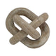 Lary Decorative Chain Knot Sculpture | 6" Natural Cream Gray Marble